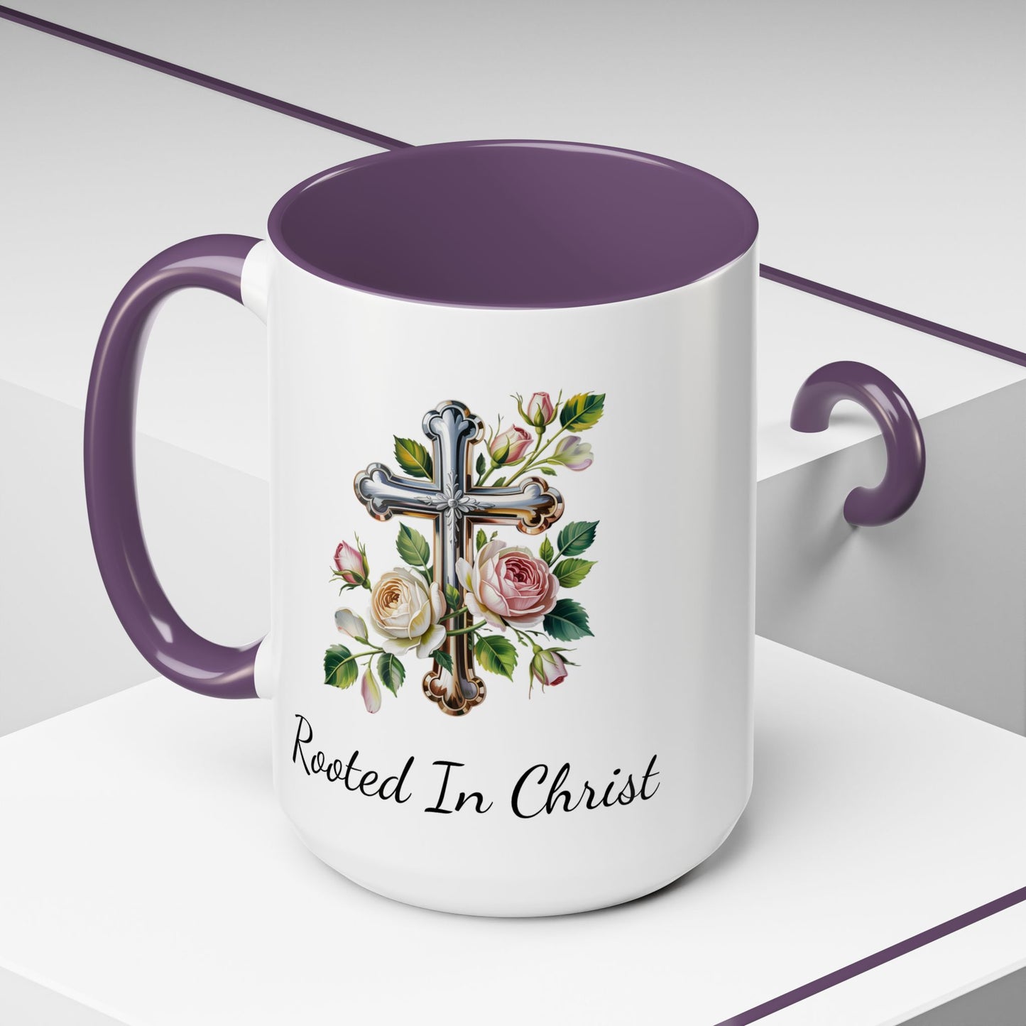 Accented Coffee Mug - Rooted In Christ