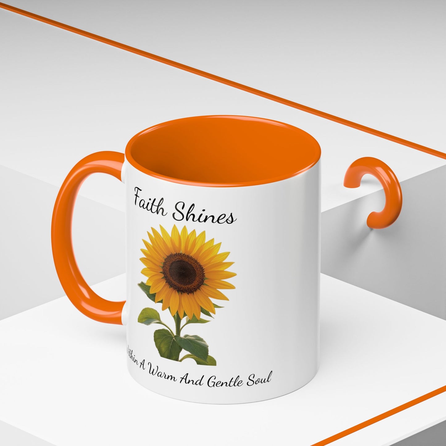 Accented Coffee Mug - Faith Shines Within A Warm And Gentle Soul