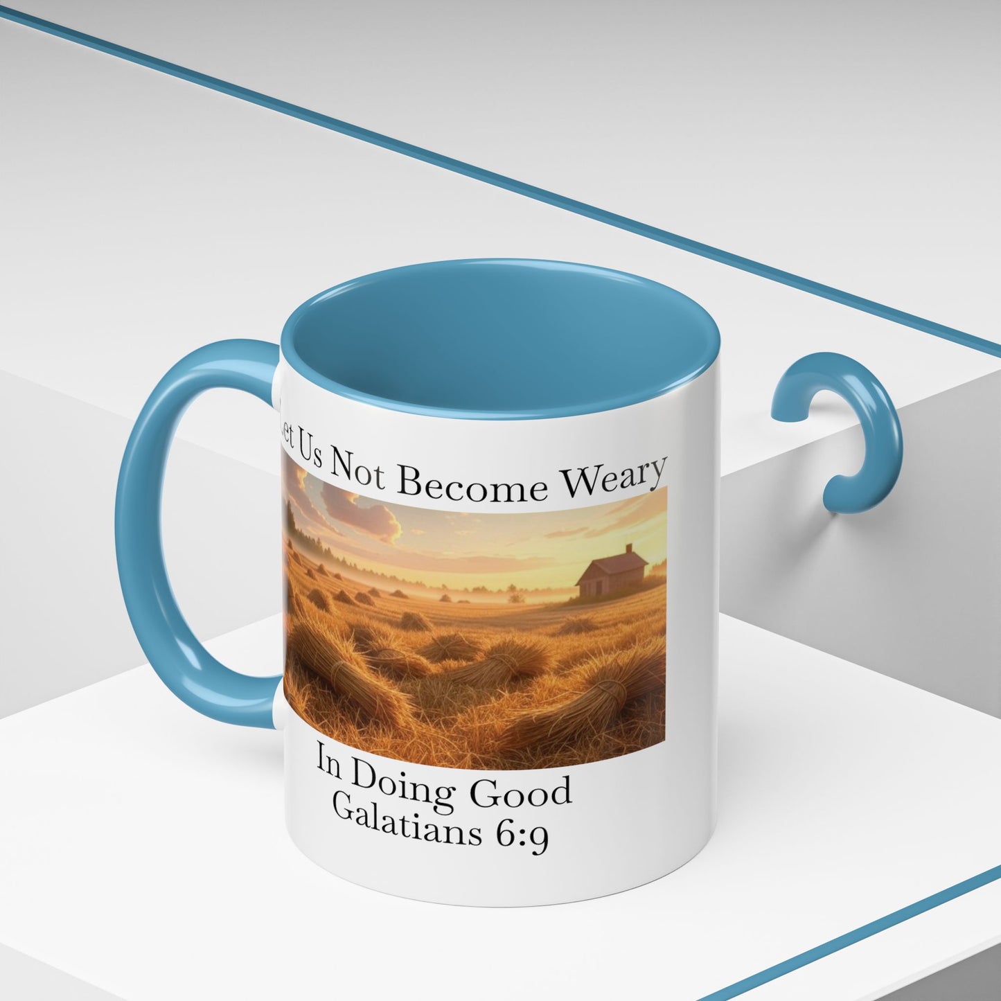 Accented Coffee Mug - Galatians 6:9