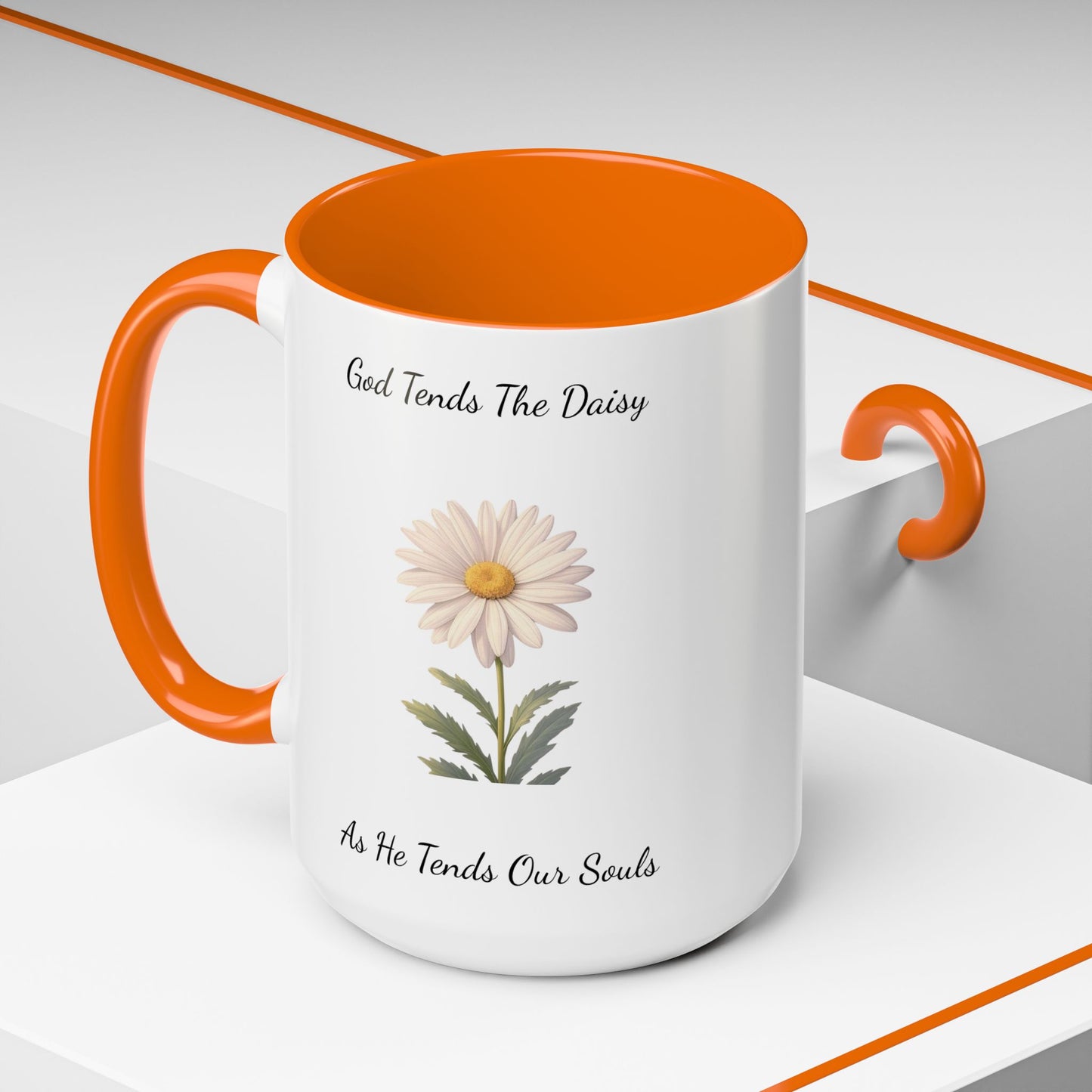 Accented Coffee Mug - Daisy