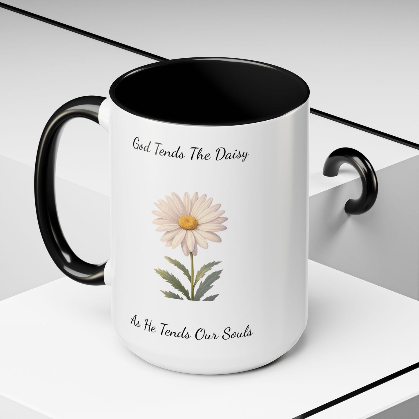 Accented Coffee Mug - Daisy
