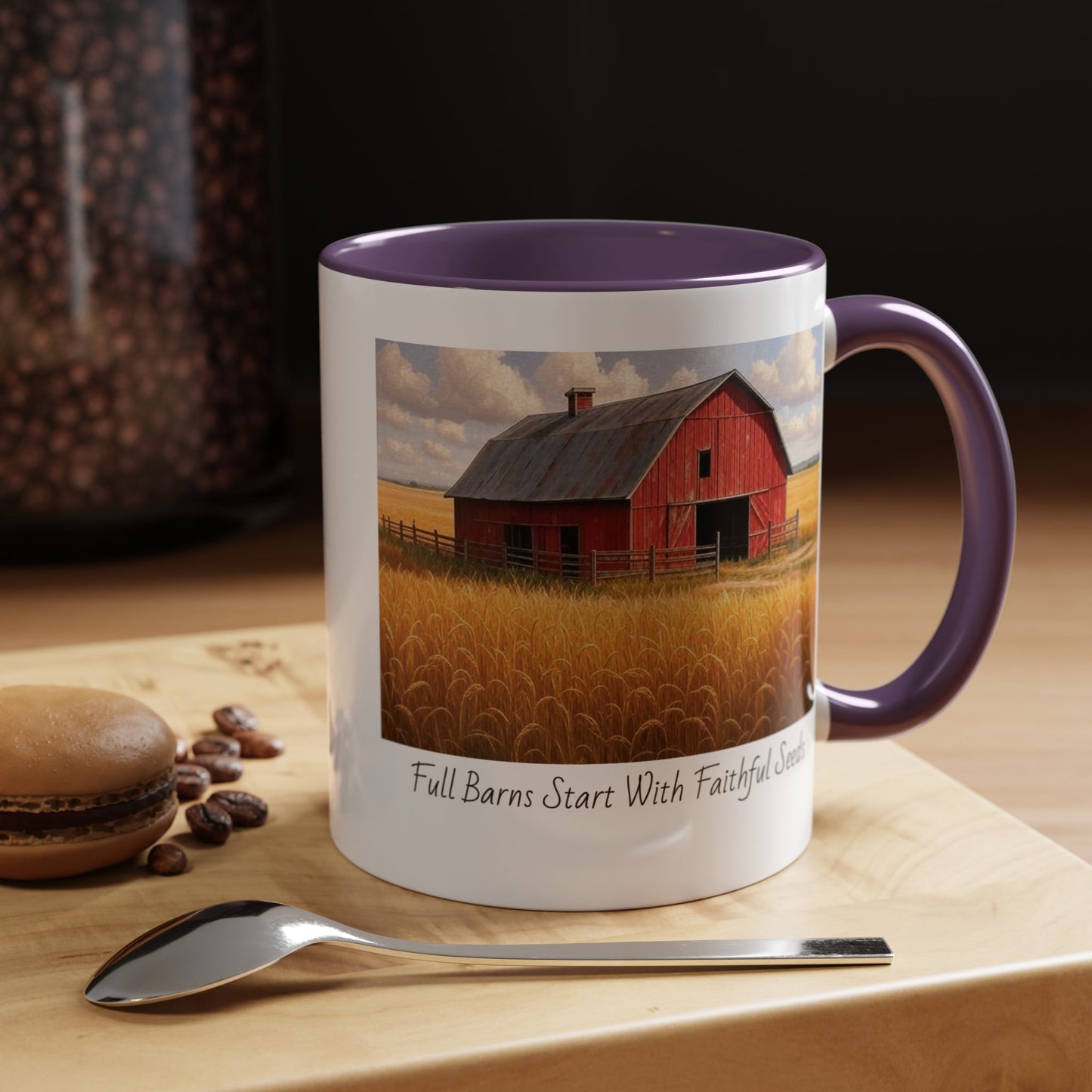 Accented Coffee Mug - Full Barns Start With Faithful Seeds