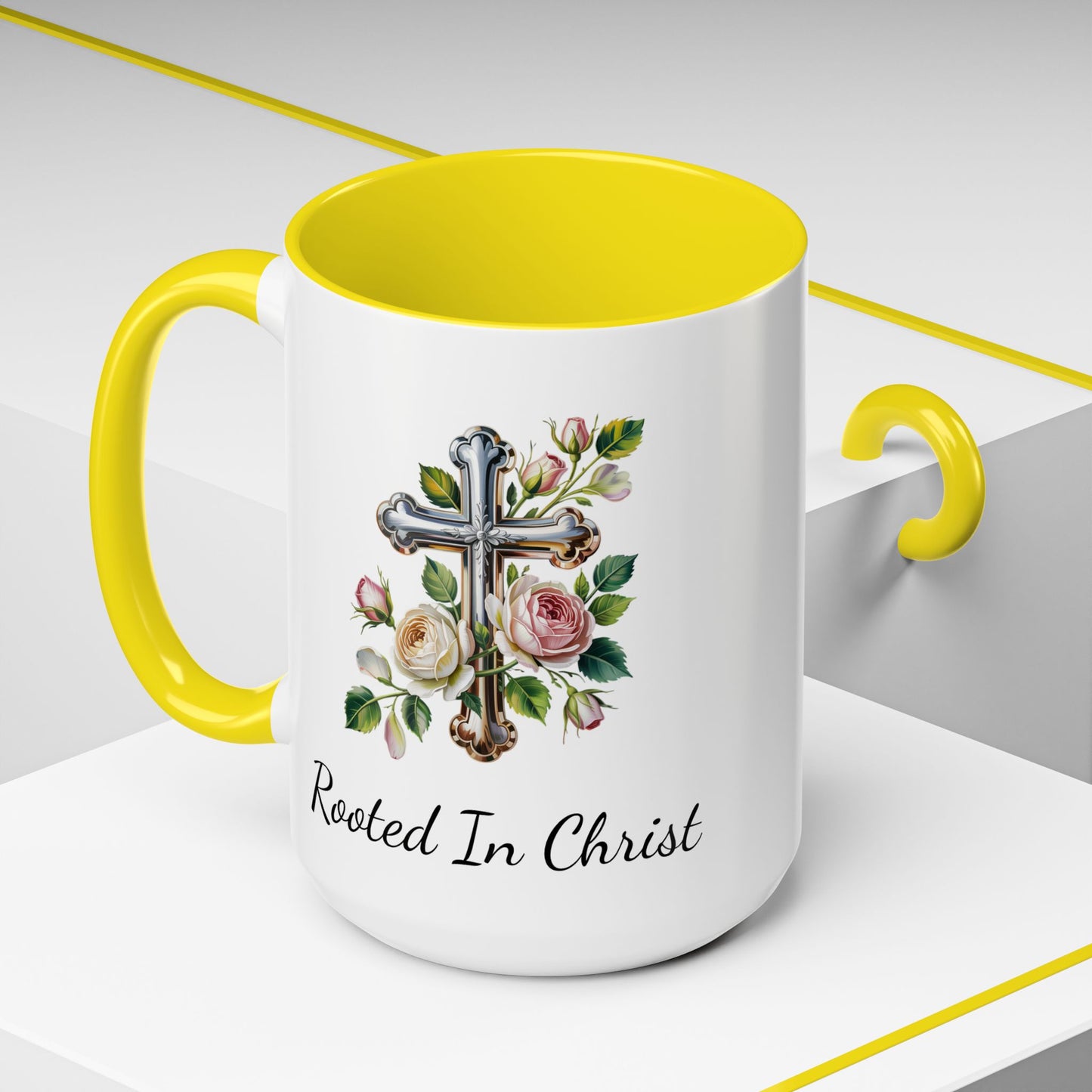 Accented Coffee Mug - Rooted In Christ