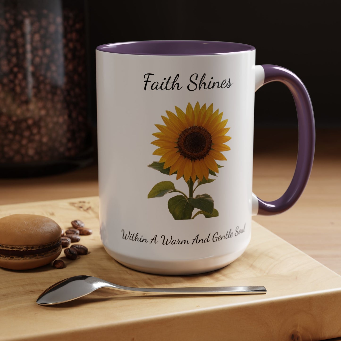 Accented Coffee Mug - Faith Shines Within A Warm And Gentle Soul