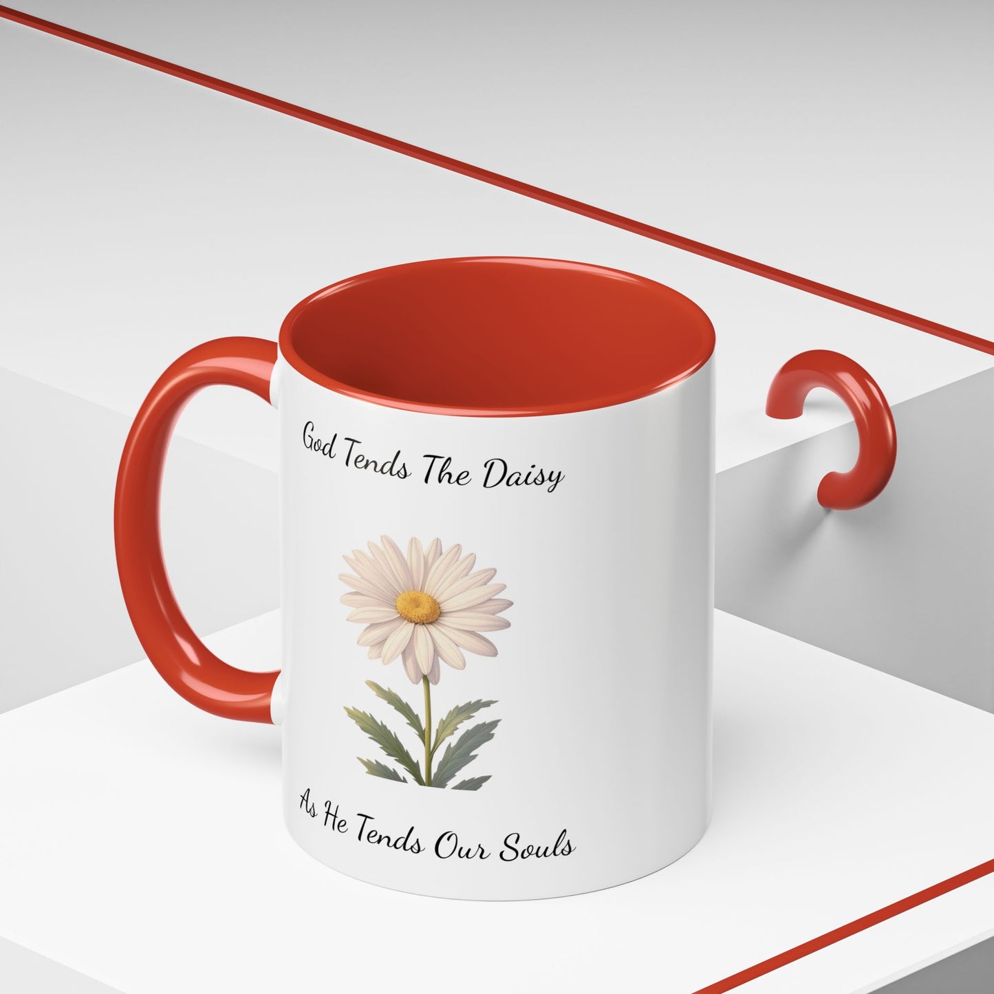 Accented Coffee Mug - Daisy