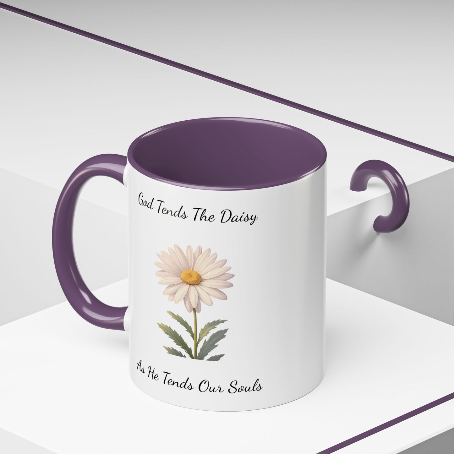 Accented Coffee Mug - Daisy