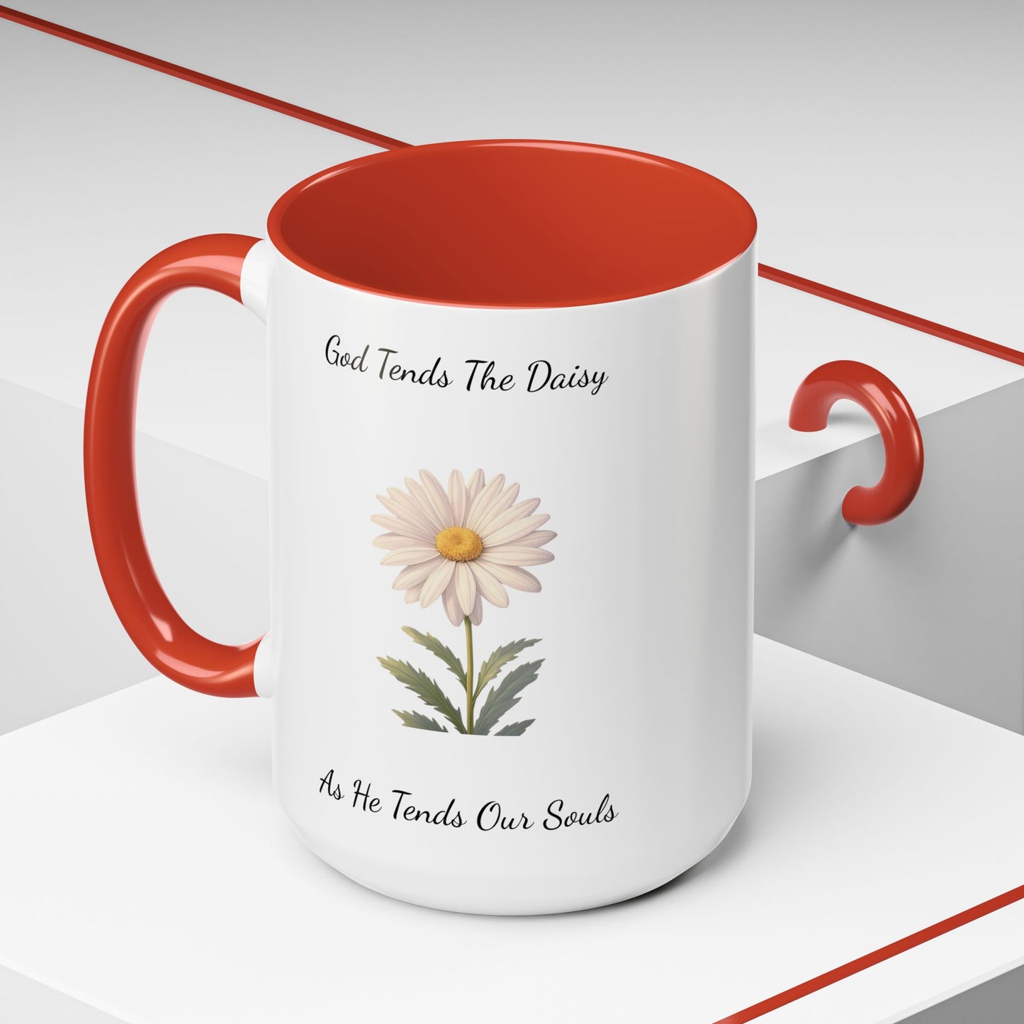 Accented Coffee Mug - Daisy