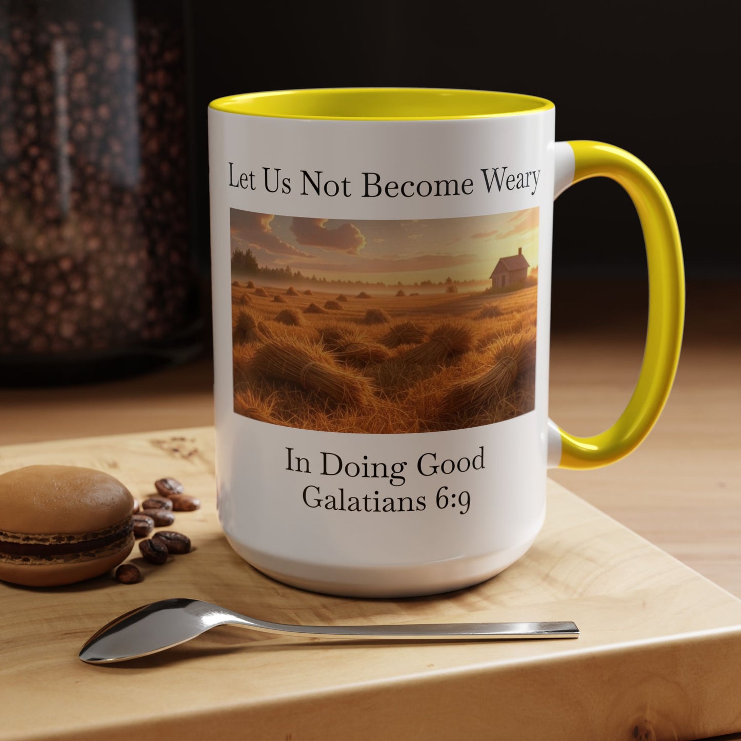 Accented Coffee Mug - Galatians 6:9