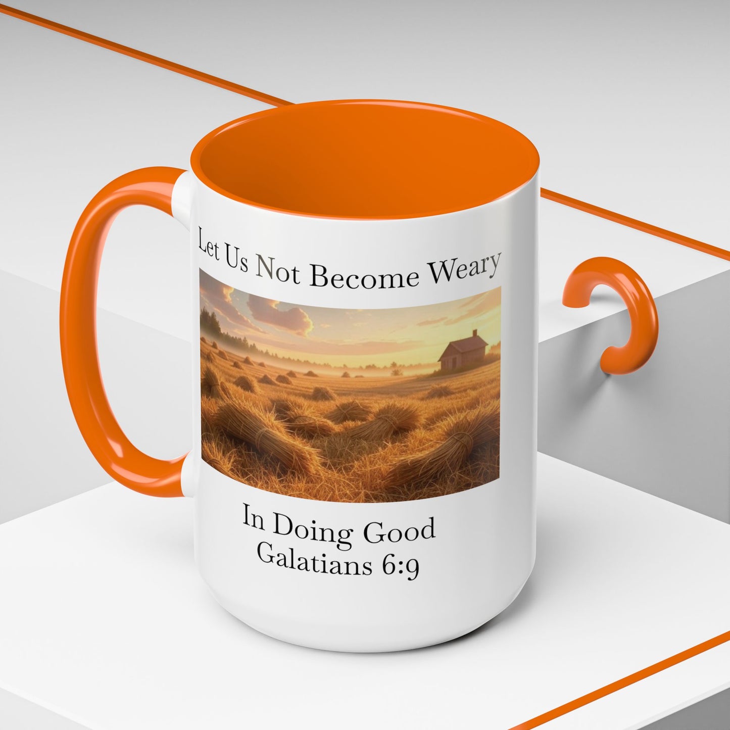 Accented Coffee Mug - Galatians 6:9