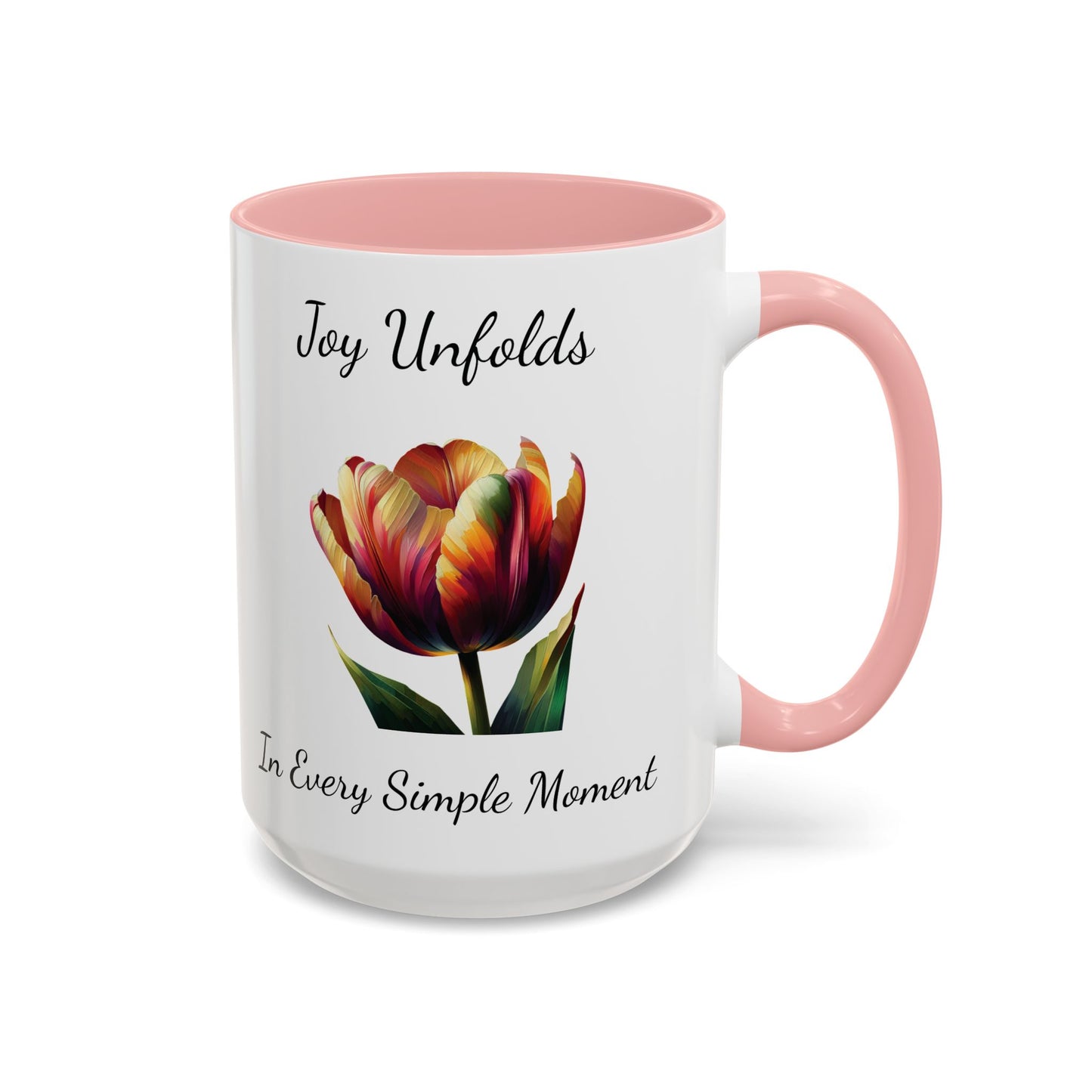 Accented Coffee Mug - Joy Unfolds In Every Simple Moment
