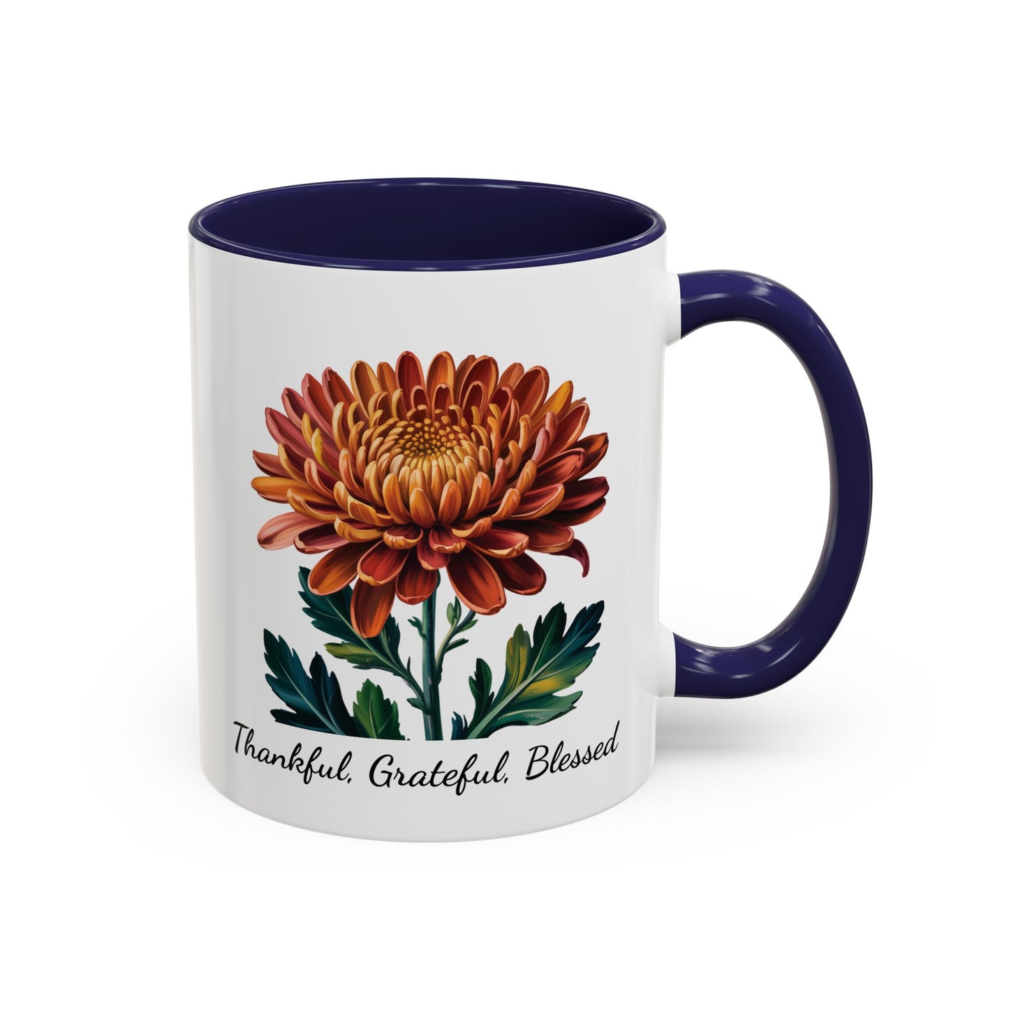 Accented Coffee Mug - Thankful, Grateful, Blessed