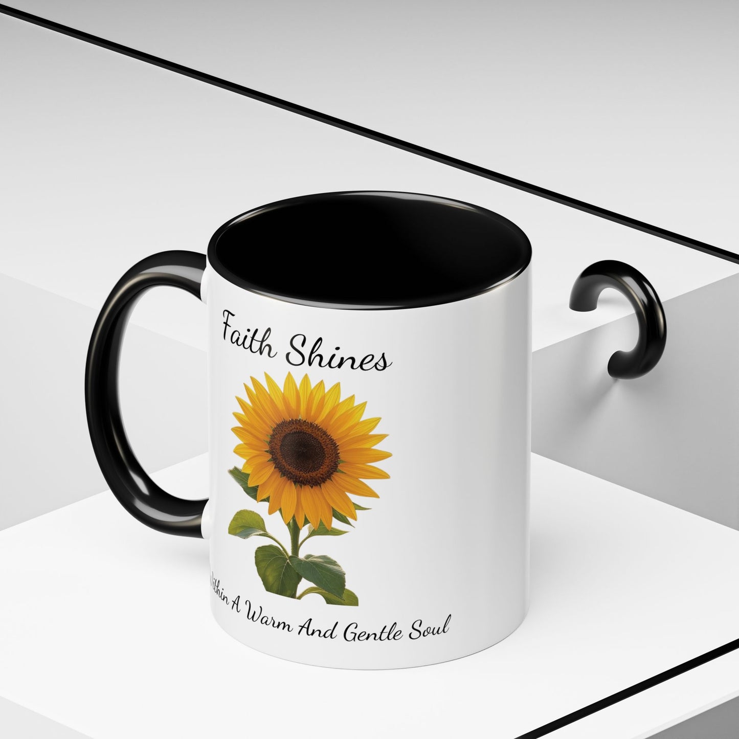 Accented Coffee Mug - Faith Shines Within A Warm And Gentle Soul