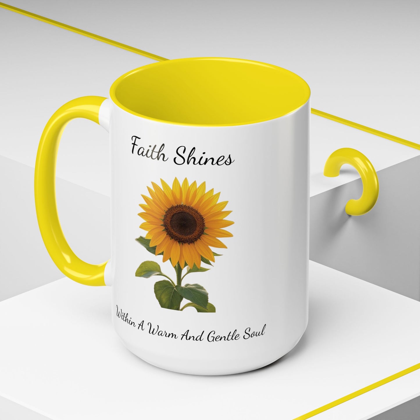Accented Coffee Mug - Faith Shines Within A Warm And Gentle Soul