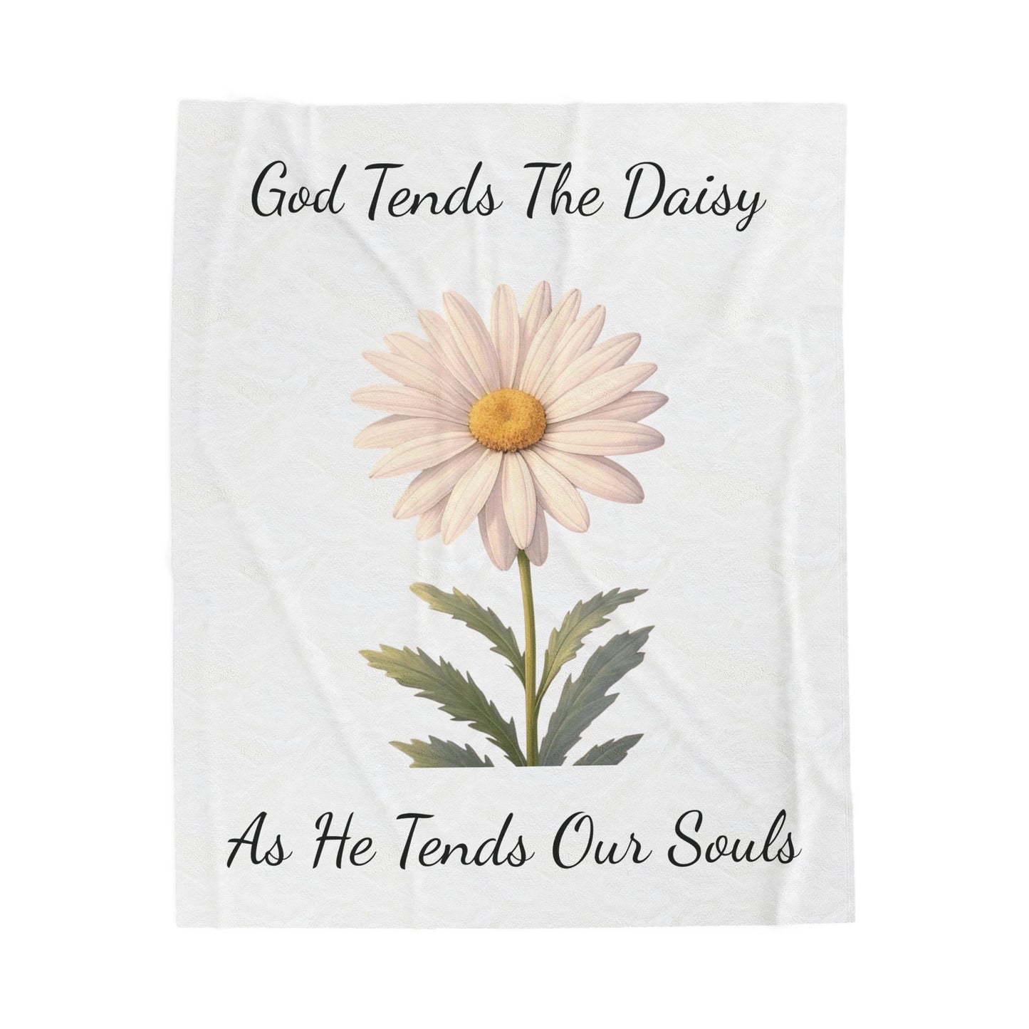 Daisy Velveteen Plush Blanket