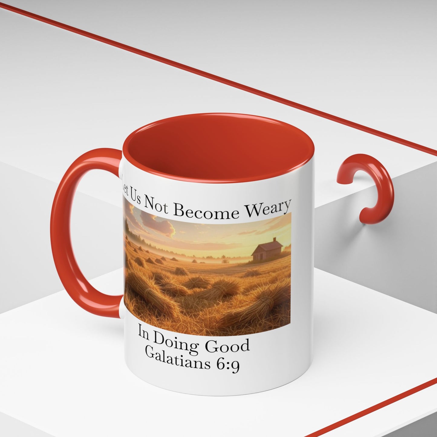 Accented Coffee Mug - Galatians 6:9