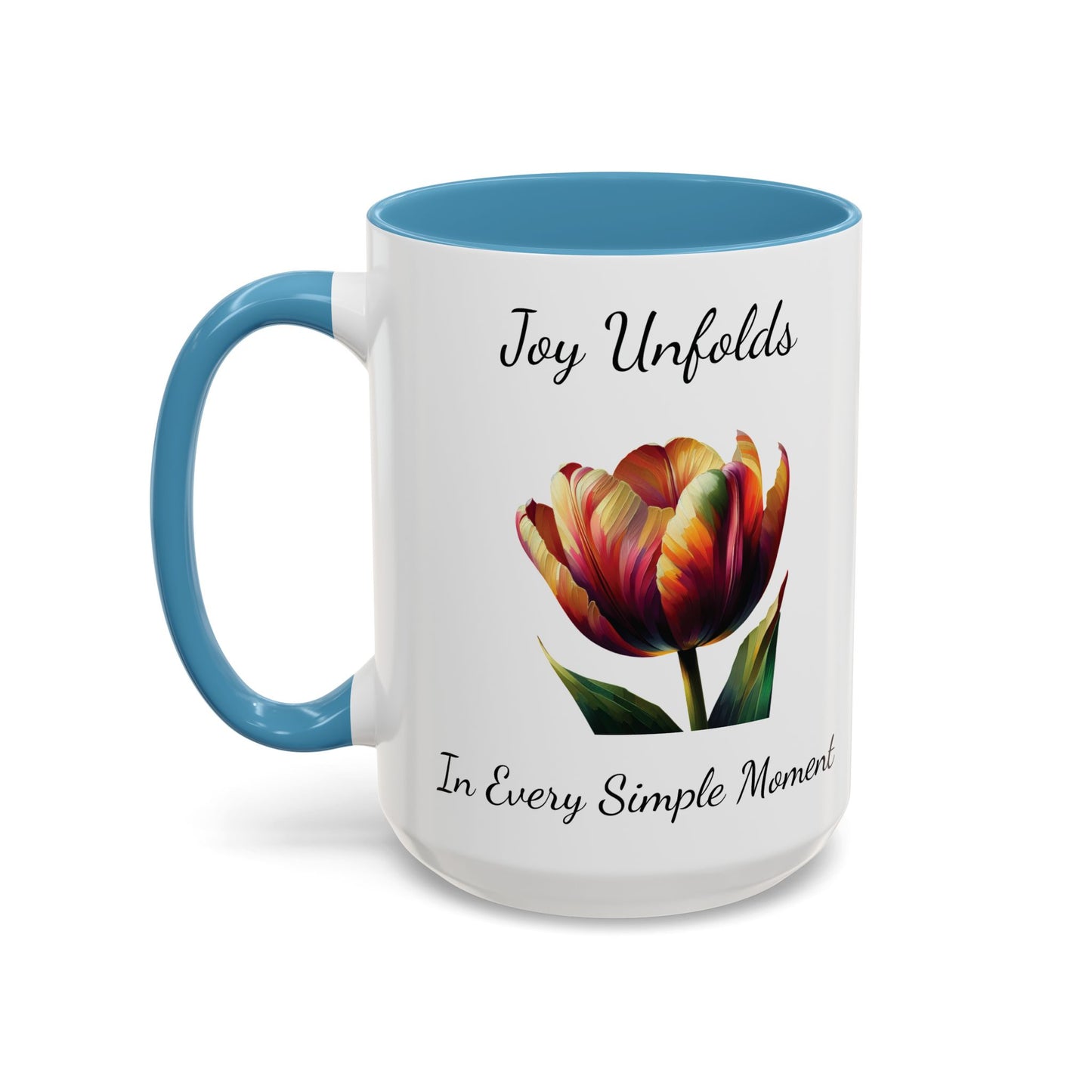 Accented Coffee Mug - Joy Unfolds In Every Simple Moment