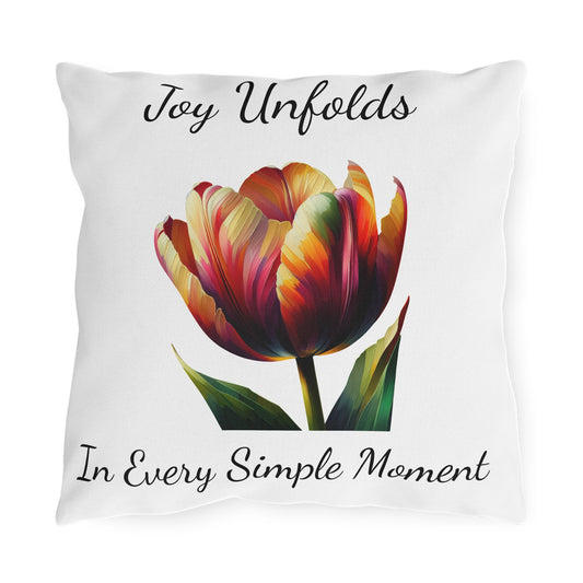 Pillow - Joy Unfolds In Every Simple Moment Tulip