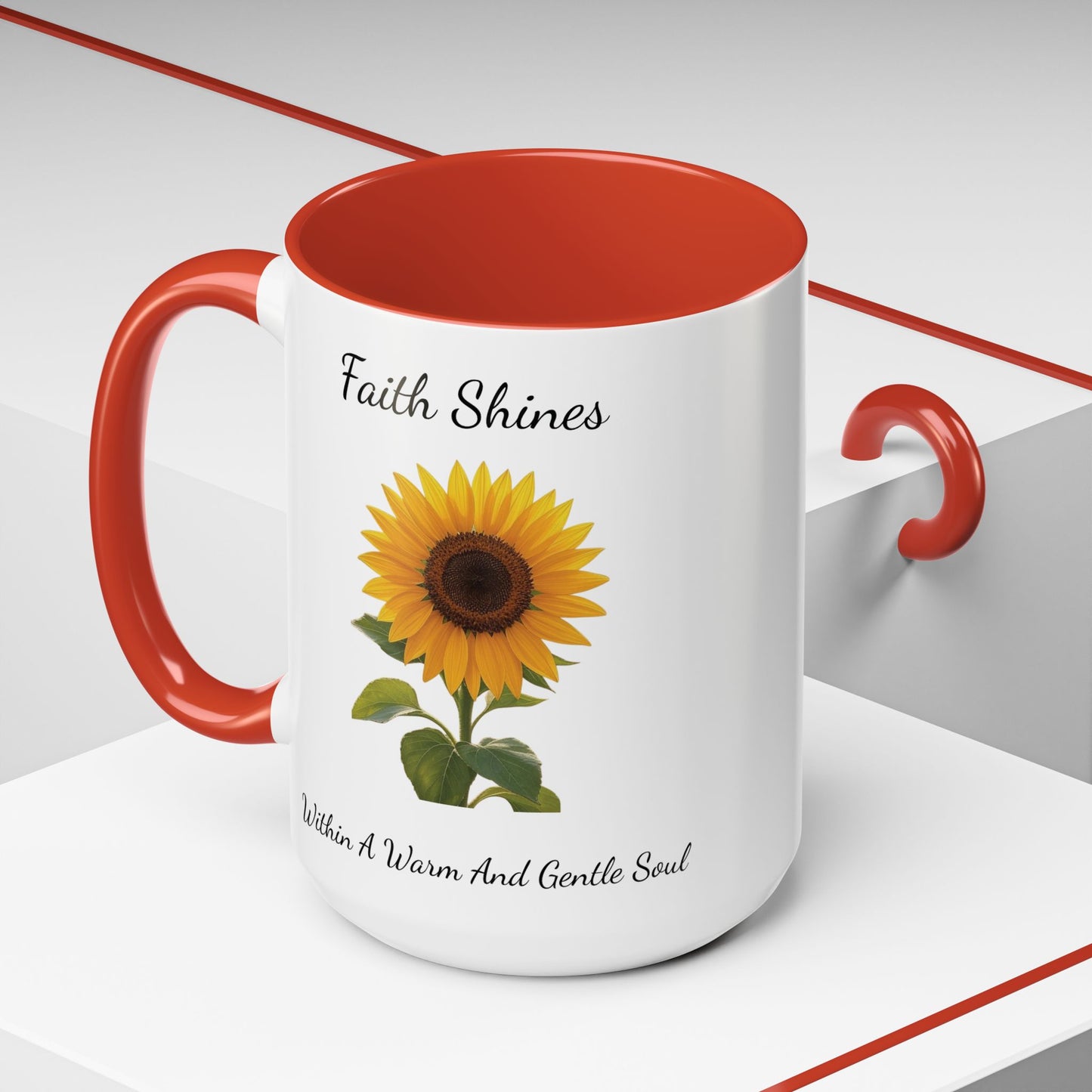 Accented Coffee Mug - Faith Shines Within A Warm And Gentle Soul