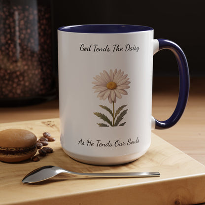 Accented Coffee Mug - Daisy