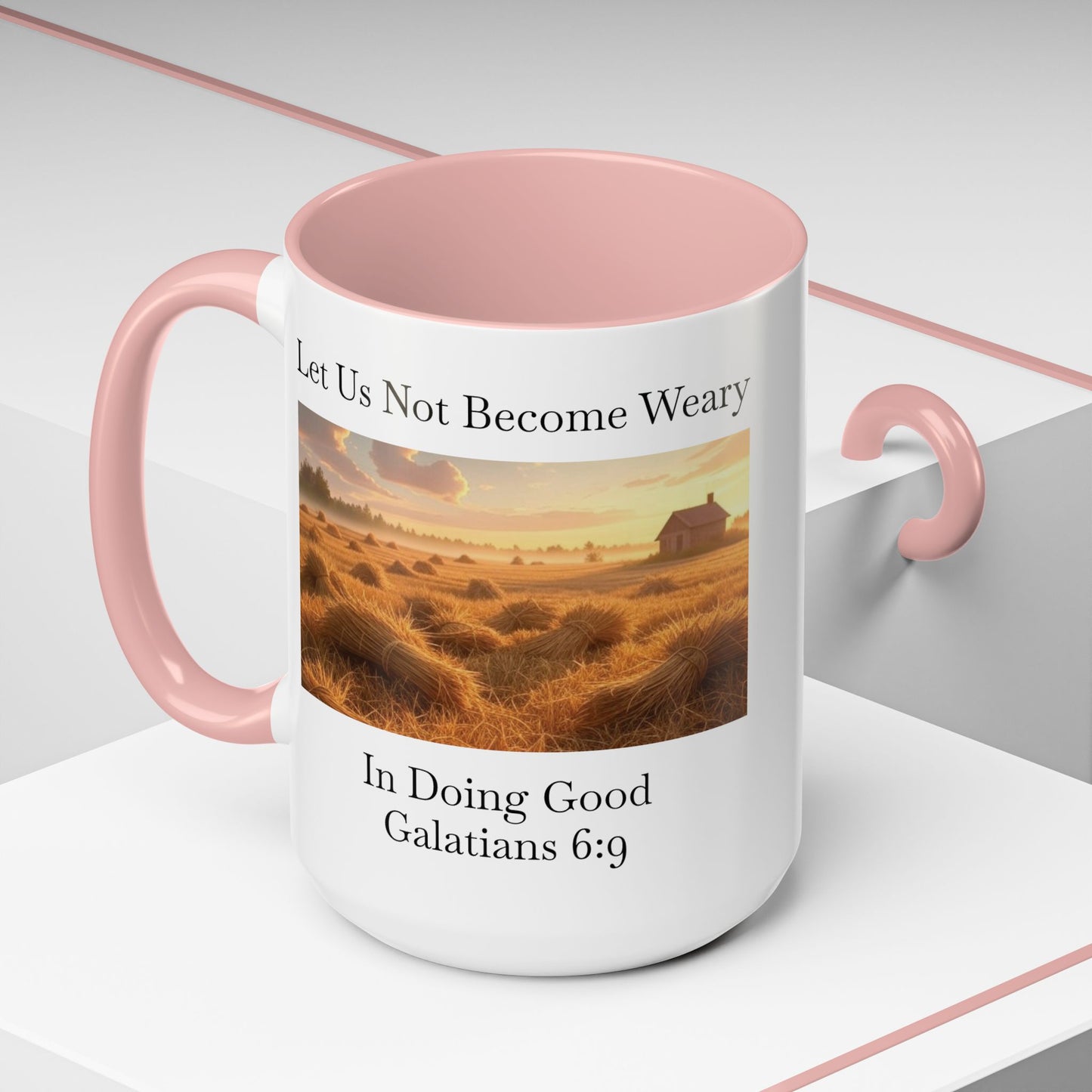 Accented Coffee Mug - Galatians 6:9