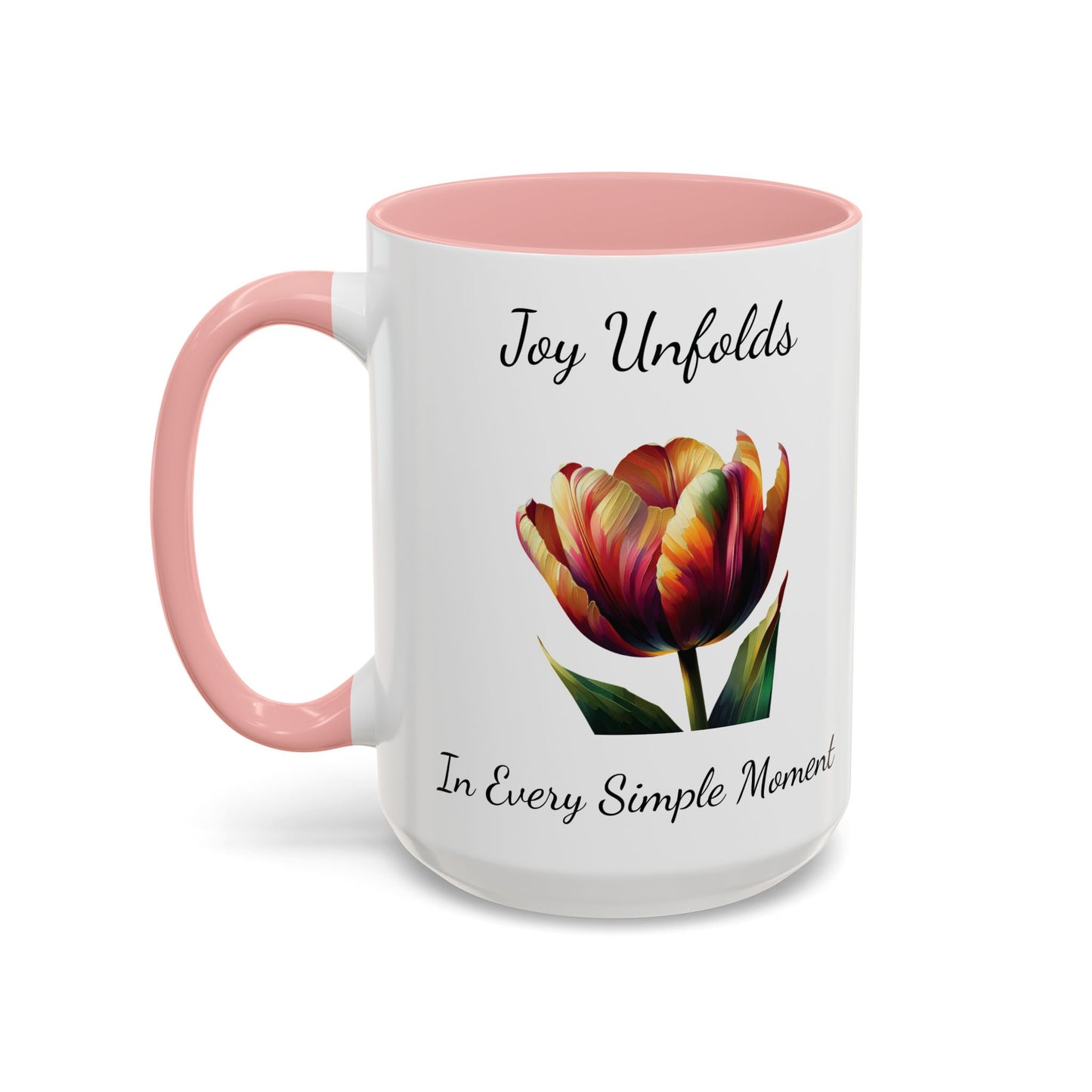 Accented Coffee Mug - Joy Unfolds In Every Simple Moment