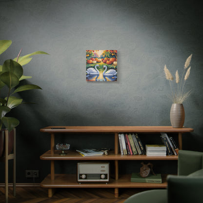 Autumn Swans Canvas Wall Art