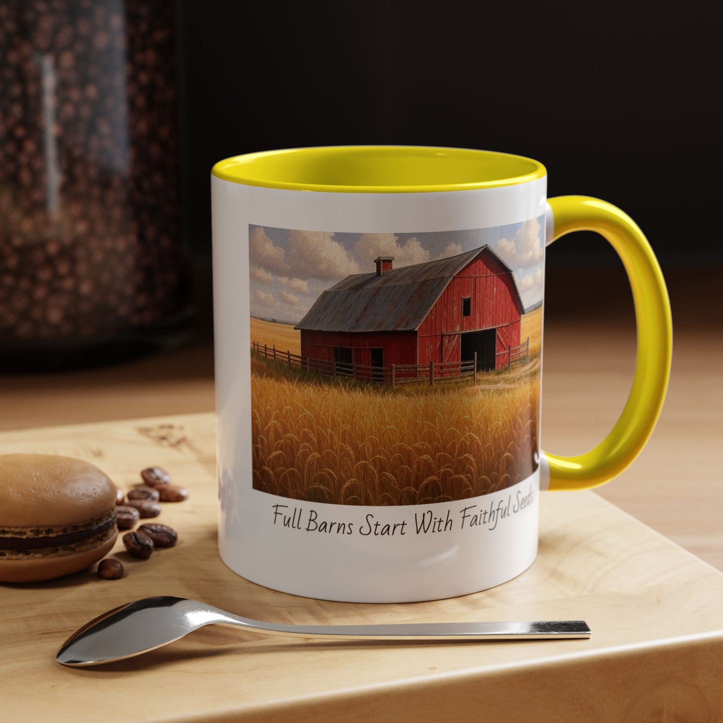 Accented Coffee Mug - Full Barns Start With Faithful Seeds