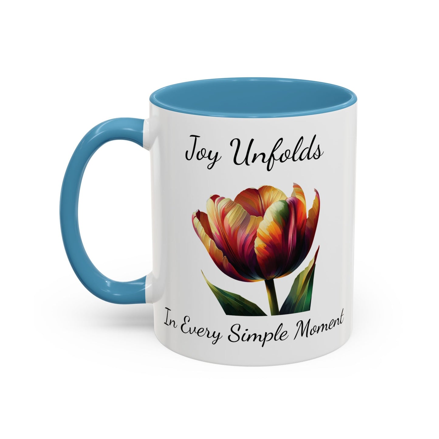 Accented Coffee Mug - Joy Unfolds In Every Simple Moment