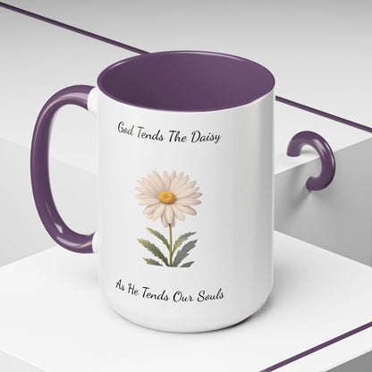 Accented Coffee Mug - Daisy