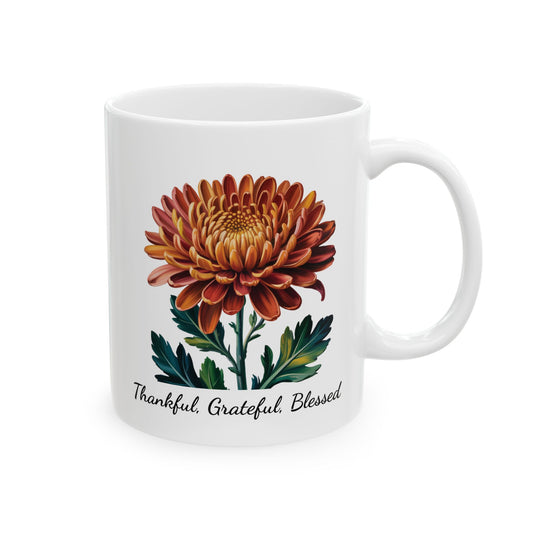Coffee Mug - Thankful, Grateful, Blessed