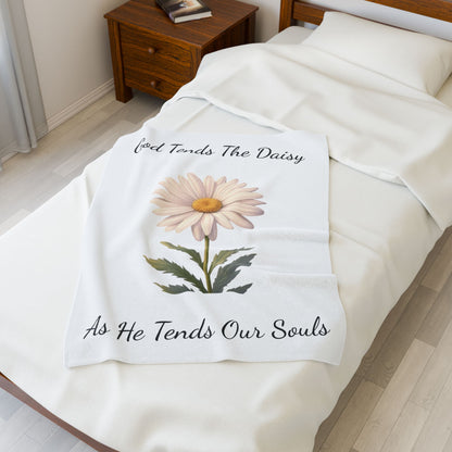 Daisy Velveteen Plush Blanket