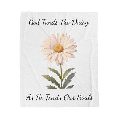 Daisy Velveteen Plush Blanket